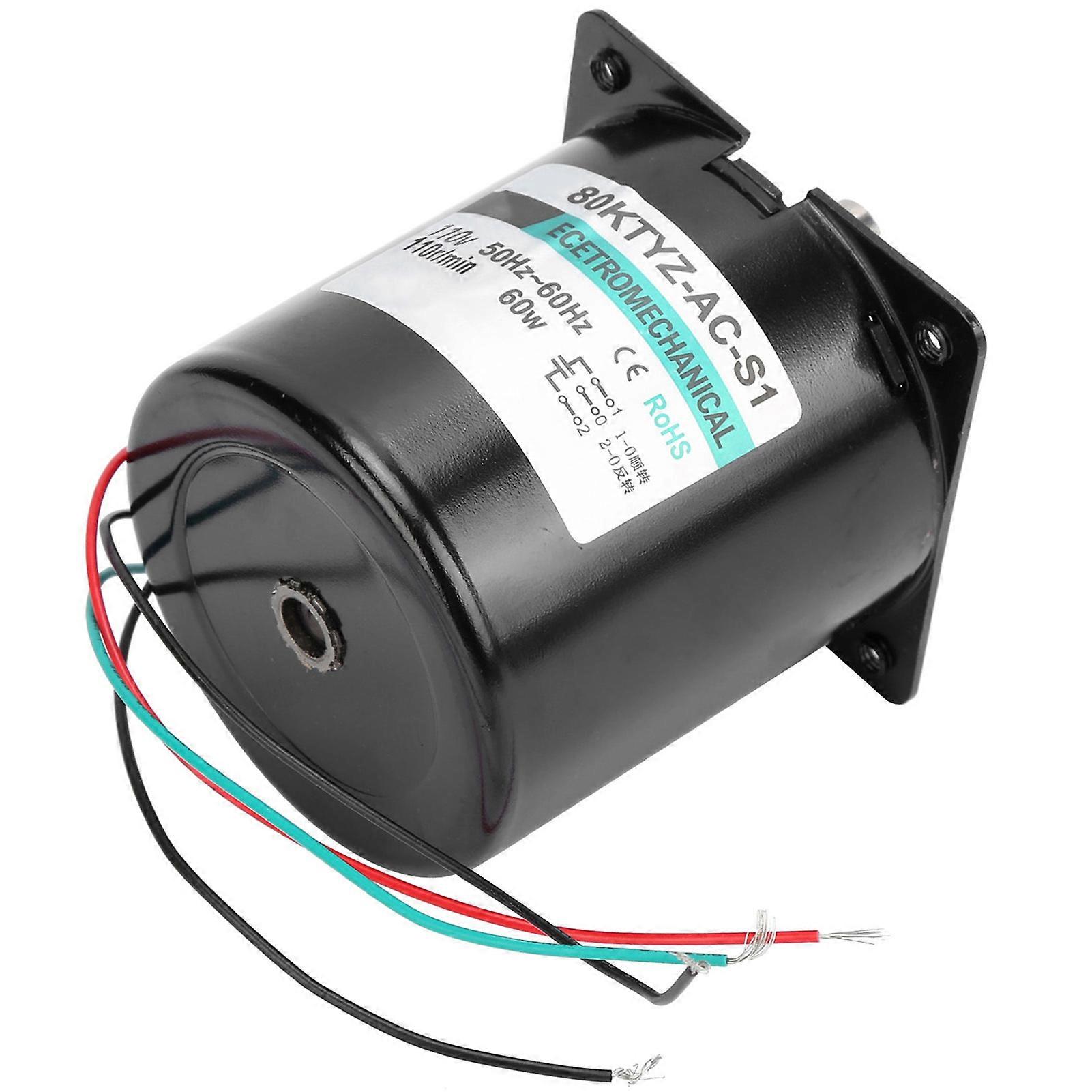60W 110rpm/min AC110V Capacitance Permanent Magnet Low-Speed AC Synchronous Motor for Micro Machinery