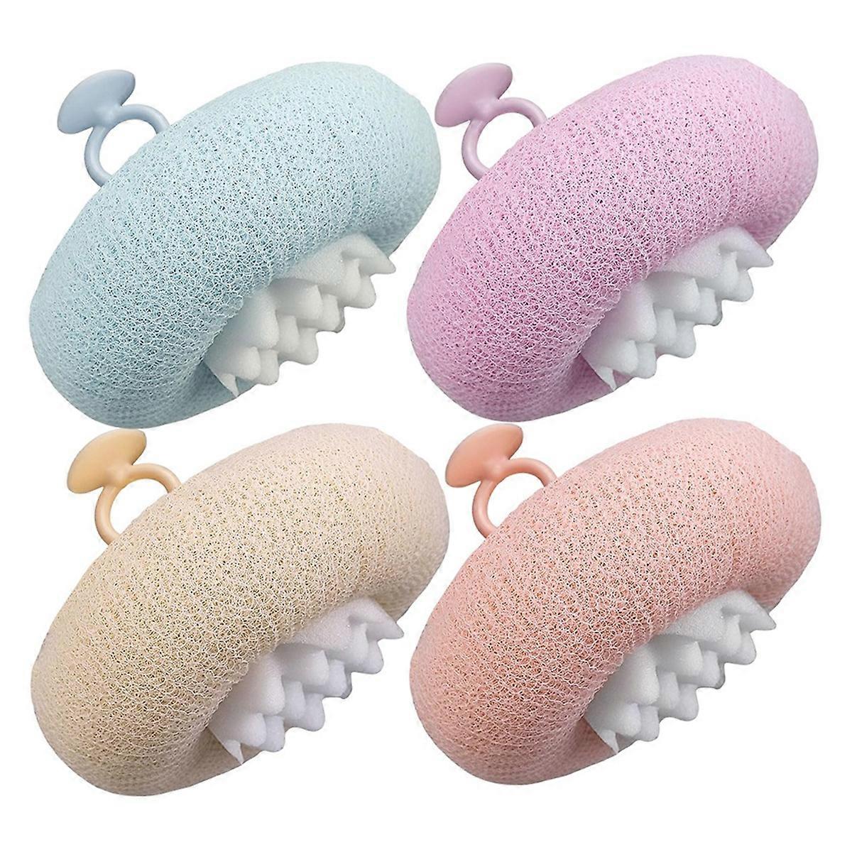 Sunflower Suction Cup Bath Ball with Exfoliating Brush