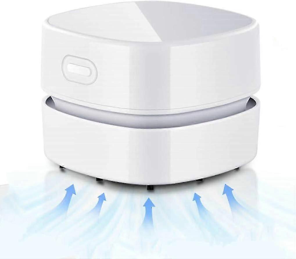 Cordless Mini Table Vacuum, USB Rechargeable, 90 Minute Runtime, 360 Rotation, Removes Crumbs, Dust and Ashes from Table, Desk and Keyboard