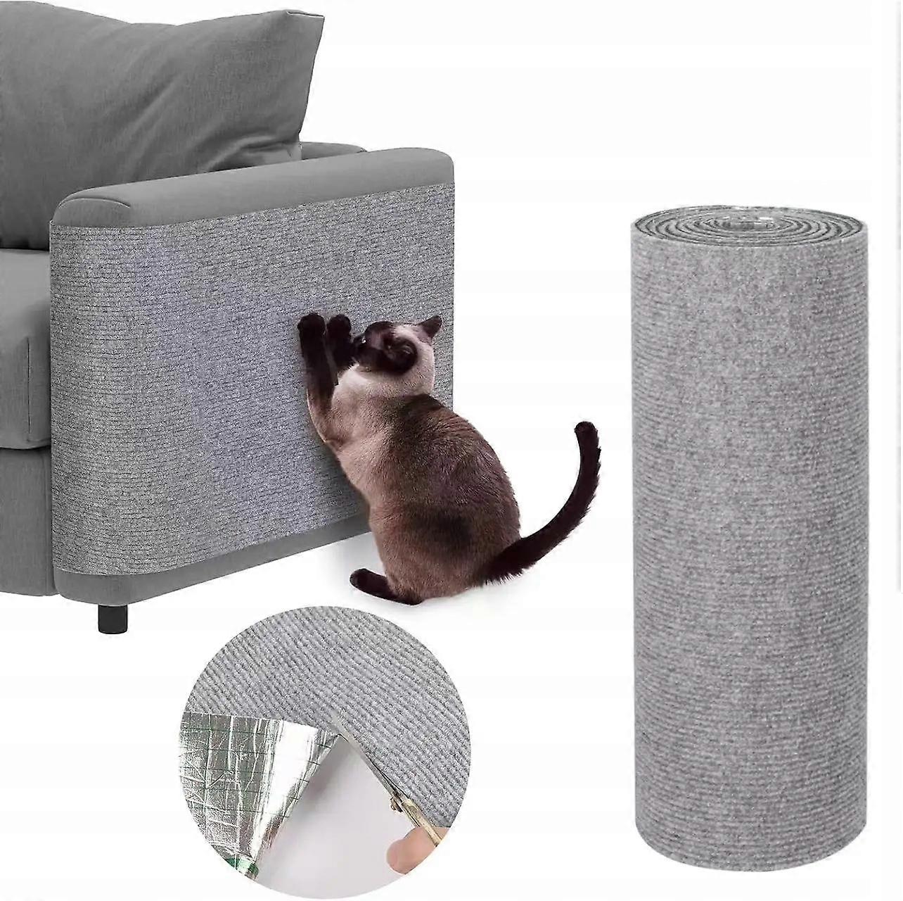 Self-adhesive Cat Couch Scratching Mat 100x30 Grey Scratcher
