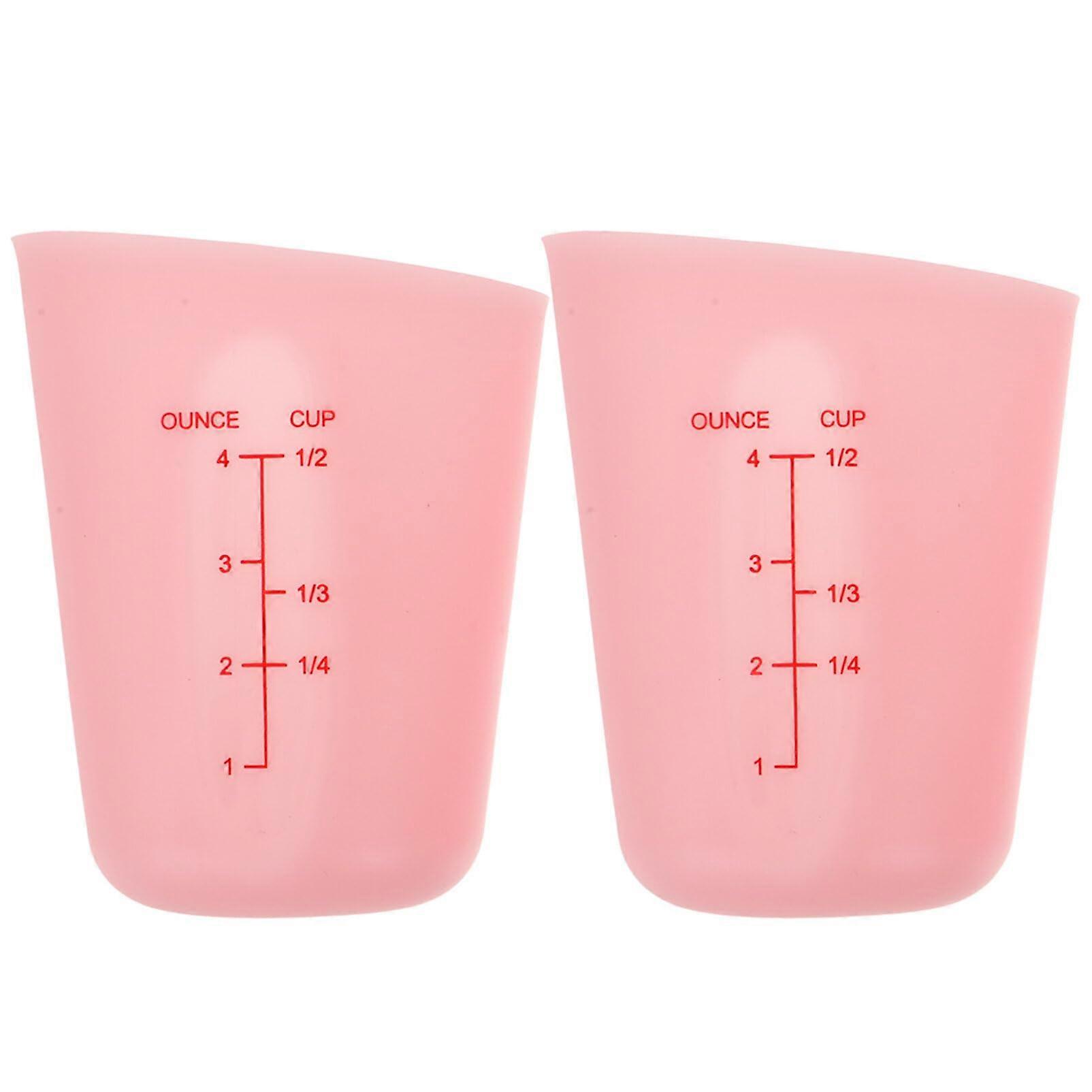 Silicone Measuring Cup Set for Baking and Resin - 2 Pcs, Durable, Heat-Resistant, Easy to Clean, Multi-Color