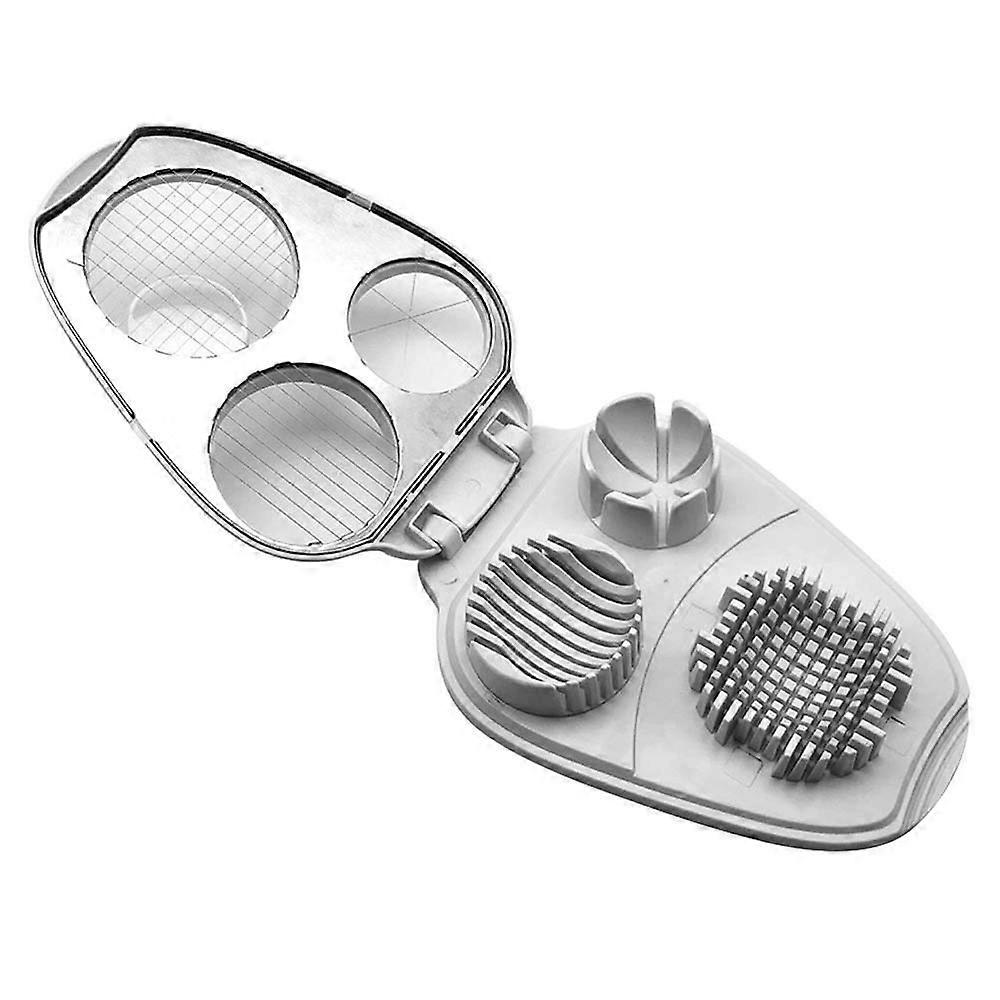 3 in 1 Egg Slicer Stainless Steel Blade For Hard Boiled Eggs And Fruit Slicer Multifunction Kitchen Tool