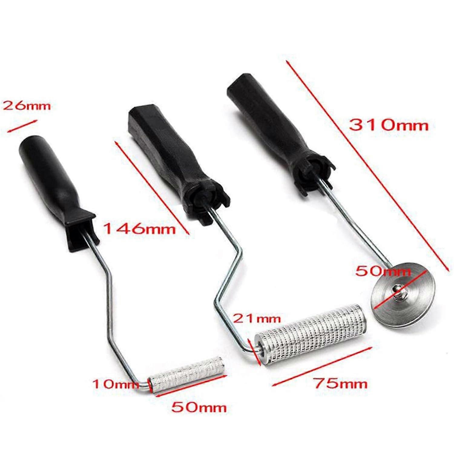 Fiberglass Roller Tools Kit 3pcs Fiberglass Resin Laminating Bubble Rollers