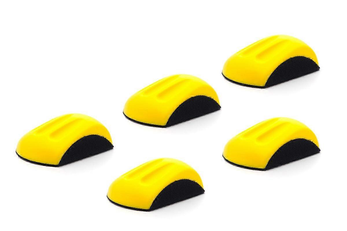 Ergonomic Mouse Hand Sanding Block 5 Pack for 5 Inch Hook and Loop Sanding Discs, Durable and Lightweight Design