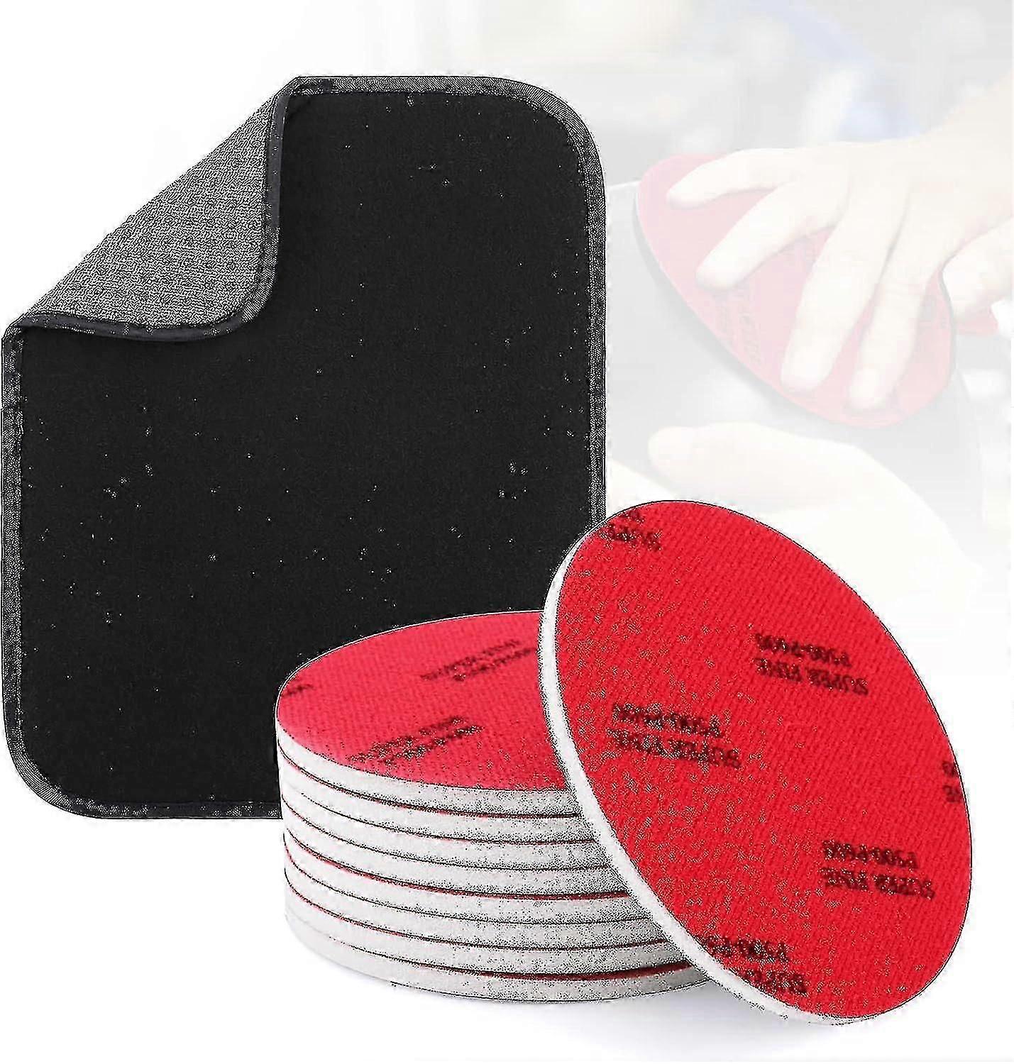 Bowling Ball Sanding Pad Set - Auniq 9pcs Set 500, 1000, 2000 Grit With Microfiber Bowling Towel