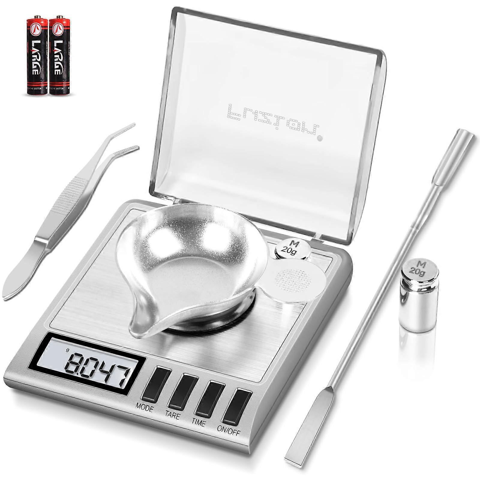 Milogram Scale with Calibration Weights, 50g/0.001g Digital Jewelry Scale for Precise Measurements