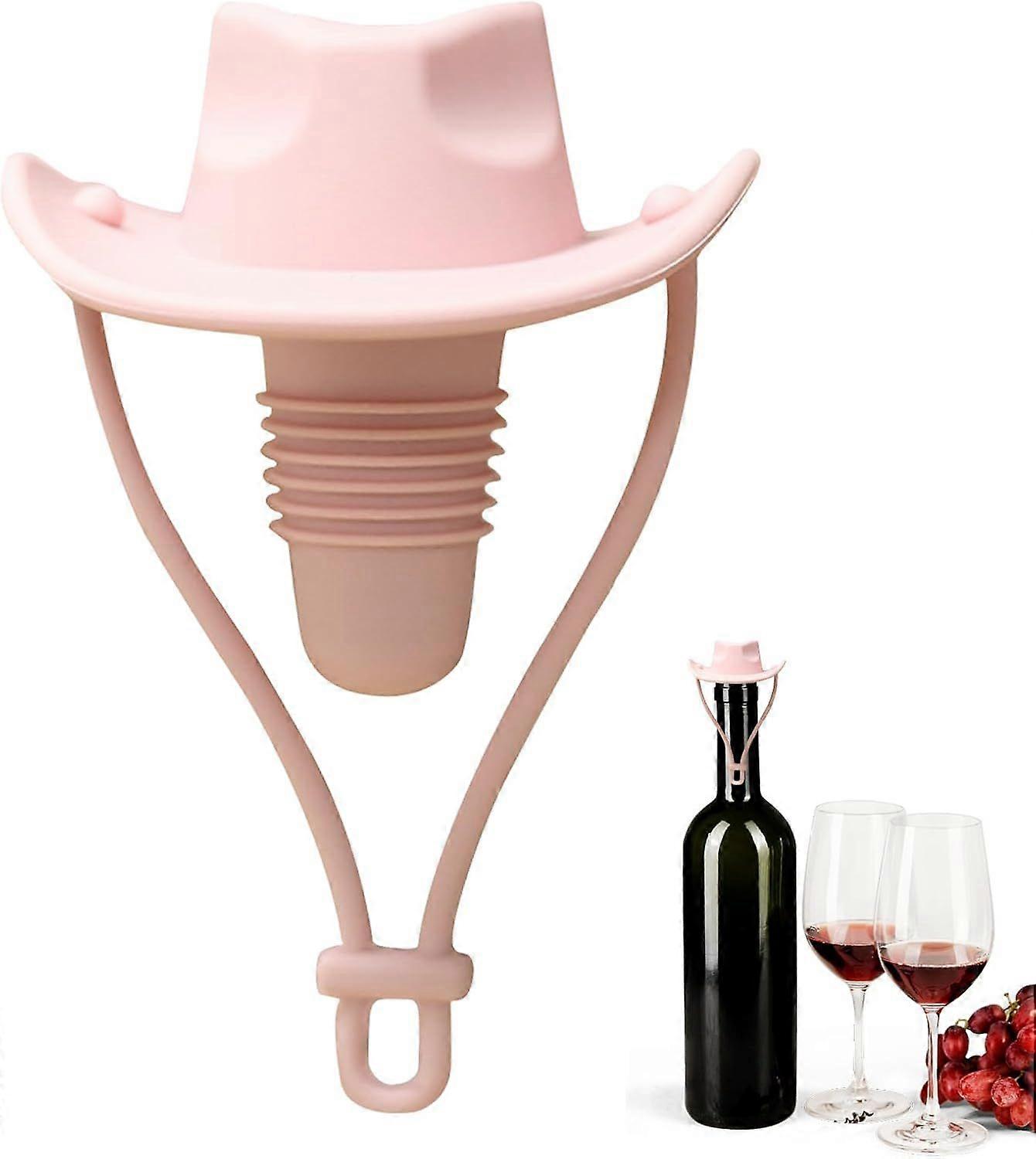 Cowboy Hat Wine Stopper, αστείο πώμα κρασιού σιλικόνης για μπουκάλι κρασιών, στεγανό πώμα μπουκαλιών κρασιών καουμπόη καπέλου διατηρεί το κρασί φρέσκο, 2025 Novelty Kitchen