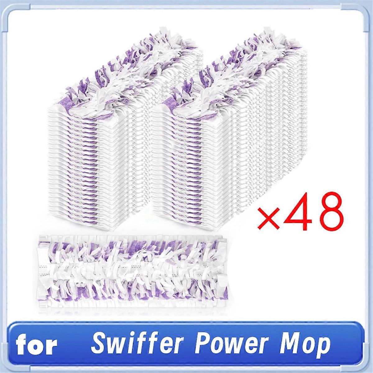 48 PCS Disposable Power Mop Pads Refills for Swiffer Power Mop Pads