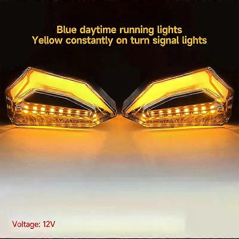 A Pair Motorcycle Modified Turn Signal Accessories Suitable compatible for 12V Universal Eectric Vehicle LED Running Turn Warning Light