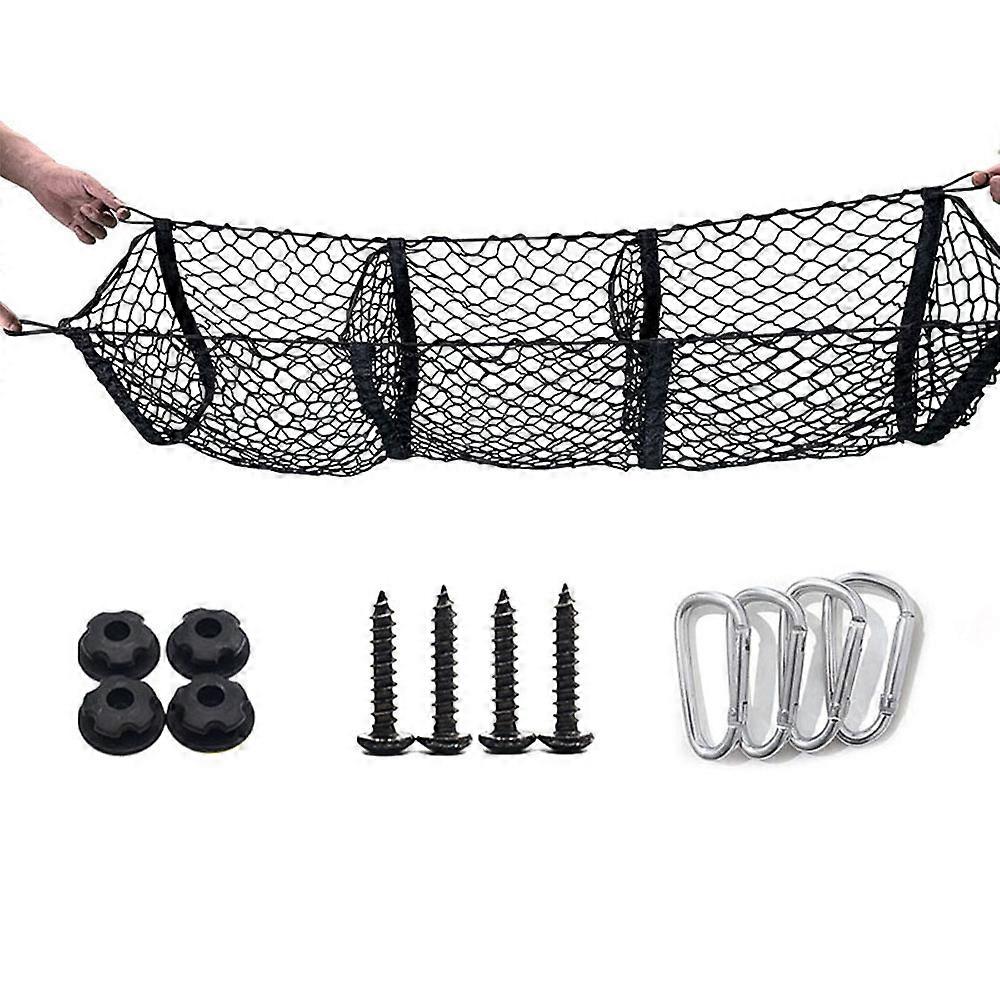 Storage Net Pocket Car Trunk Net Bag Rear Cargo Net Storage Organizer 35x12in for Car Truck Pickup SUV