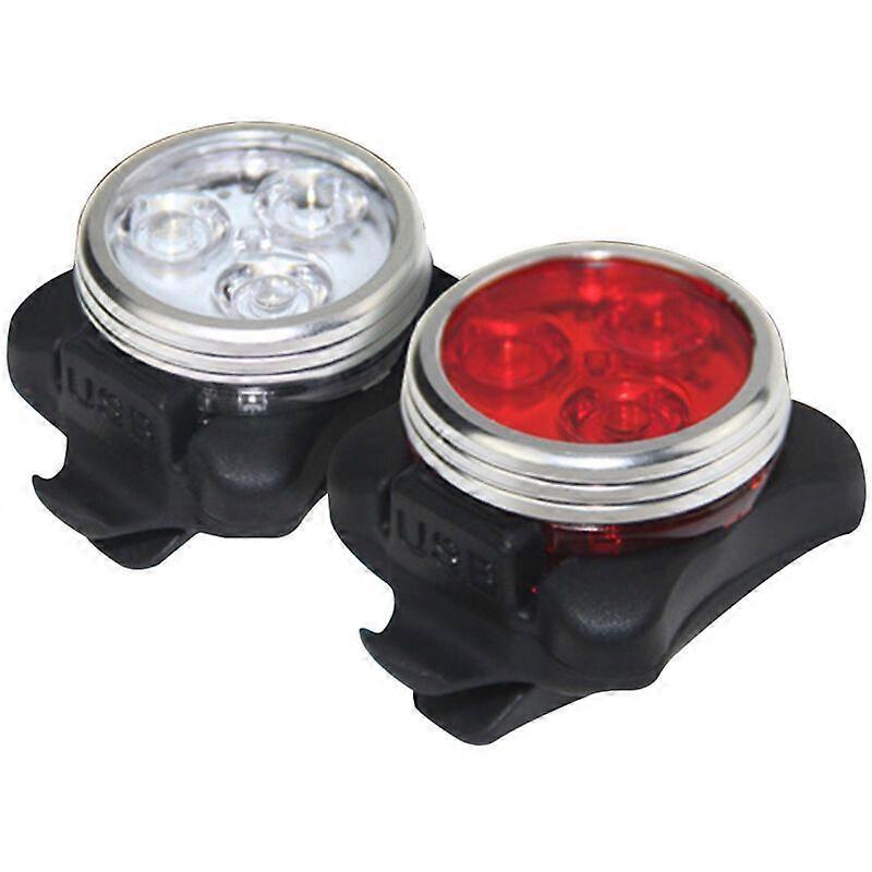 Bicycle light USB charging front light + tail light (red light + white light)