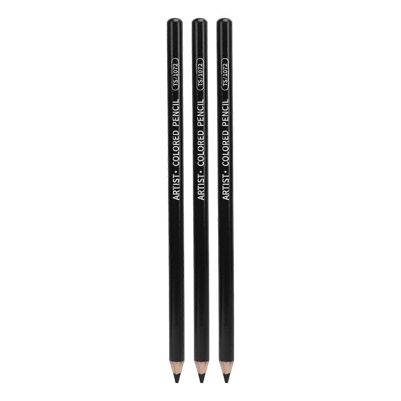 3PCS Black Pencils Professional Art Drawing Pencil Set for Coloring Sketching Shading Marking