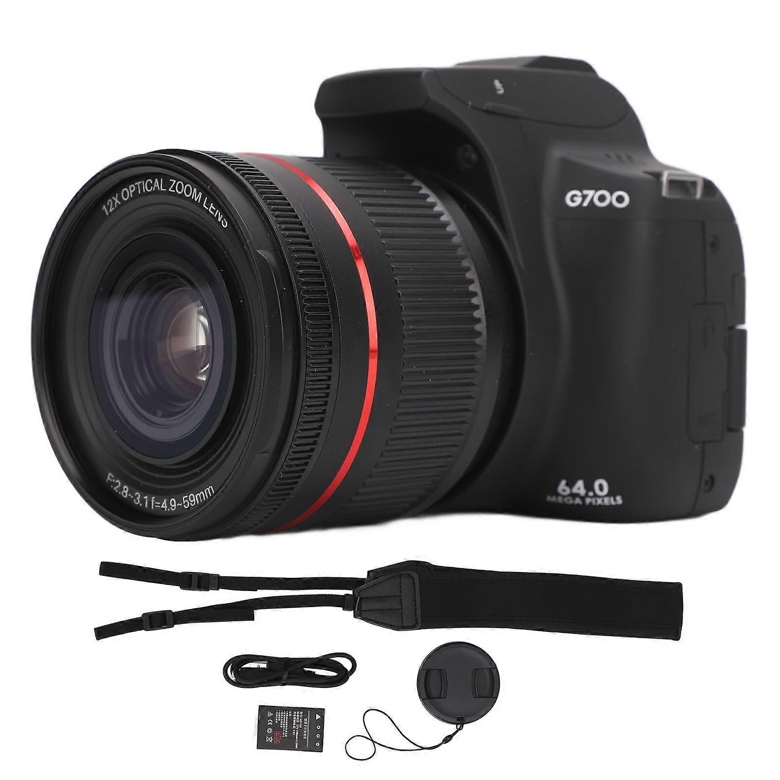 4K Digital for Photography and Video WiFi 64MP 12x 30x Optical Zoom Auto Focus 270 Degree Flip Screen Vlogging Camera with APP