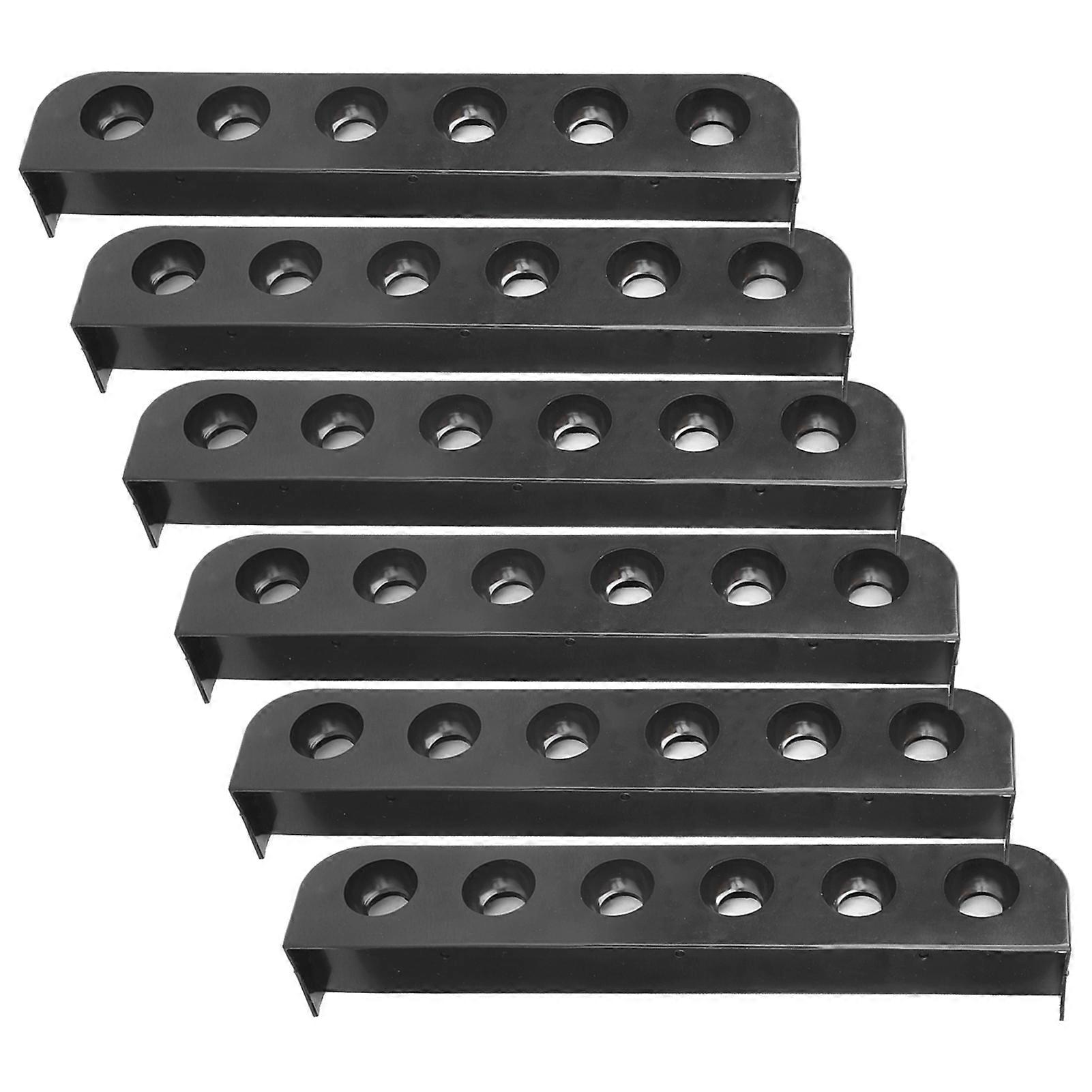3 Set 6pcs Billiards Snooker Accessory Plastic Wall Mounted Pool Cue Rack Bracket 6 Holes