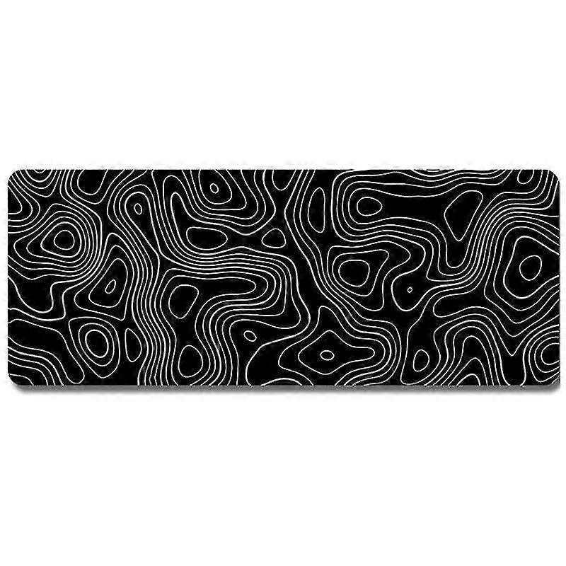 Topographic Contour Extended Big Mouse Pad Computer Keyboard Mouse Mat Mousepad with 3Mm Non- Base