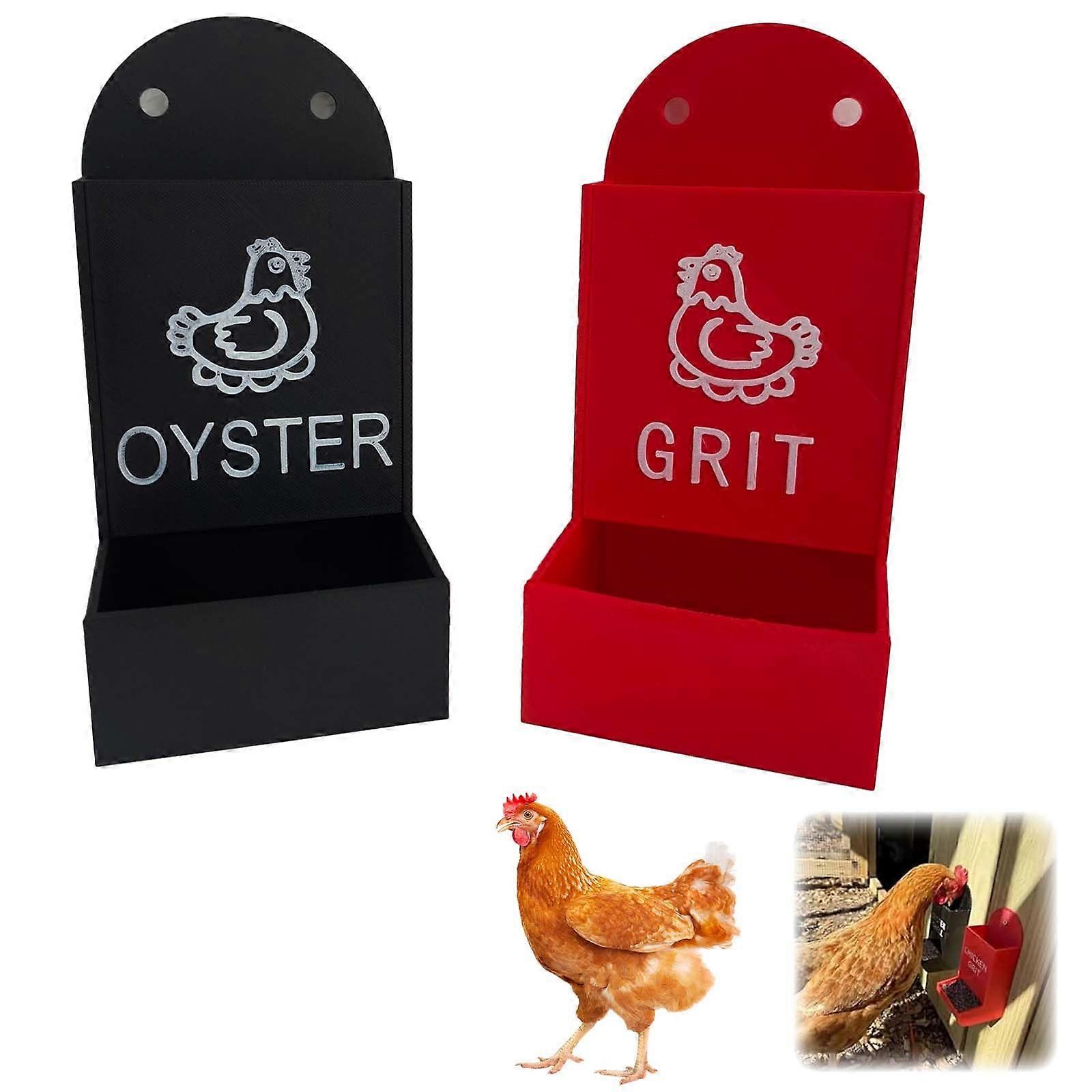 Chicken Oyster Shell and Grit Feeder, Chickens Grit Feeder, Hanging Chickens Feeders Trough