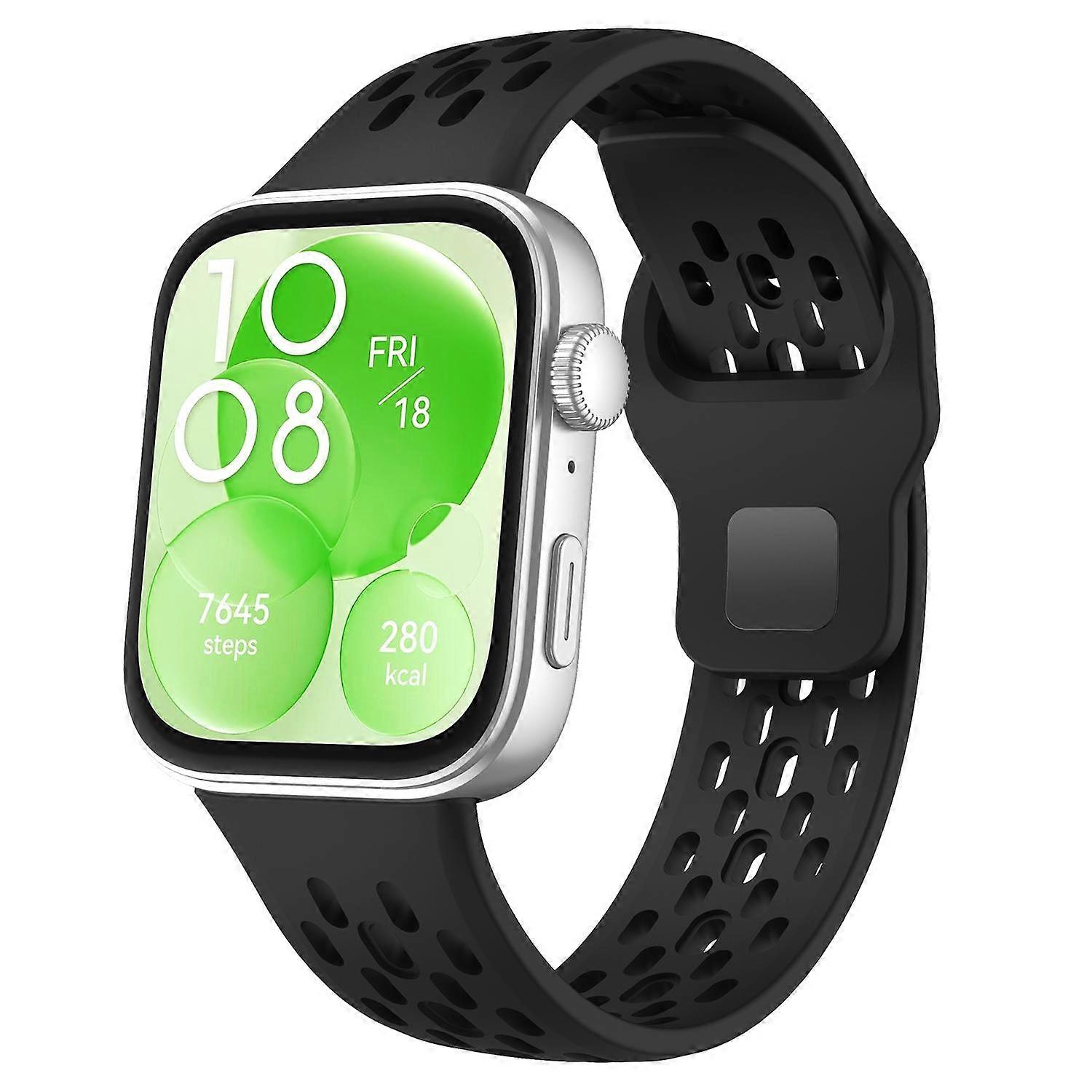 Siatkowy silikonowy pasek do zegarka z odwróconą klamrą do zegarka Huawei Watch Fit 4 / Fit 3