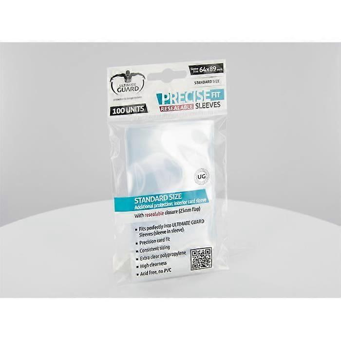 Ultimate Guard 100 Precise-Fit Resealable Sleeves Standard Size Clear