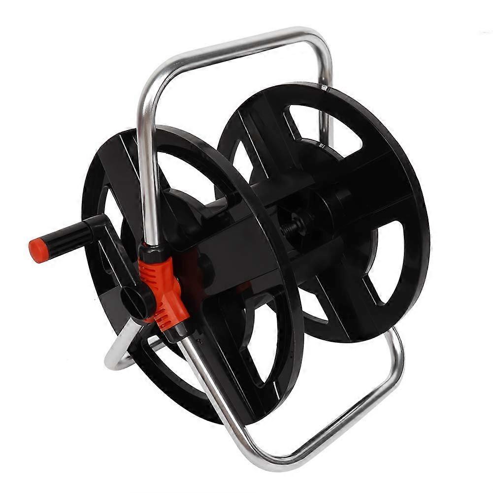Water hose reel, storage rack for garden, yard, and workshop – a durable and spacesaving solution.