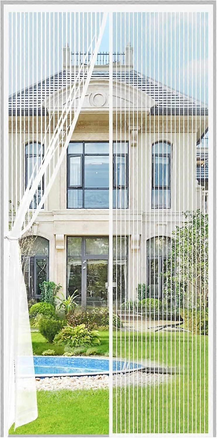 SCSYV Magnetic Screen Door Fit Door Size 5778 inch, Screen Itself Size:59"x79", Hands Free Self Sealing, Full Frame Magic Tape Mesh Screen Door with M