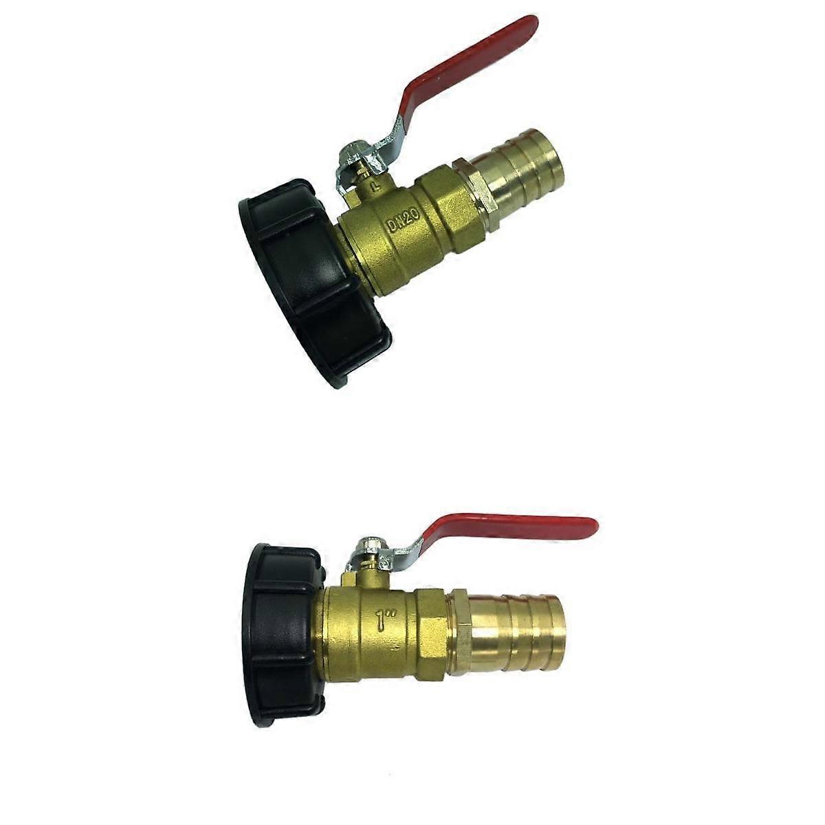 2x 60X6 Fitting Brass Chrome Plastic Faucet, Quick Coupling Outlet, For Tank