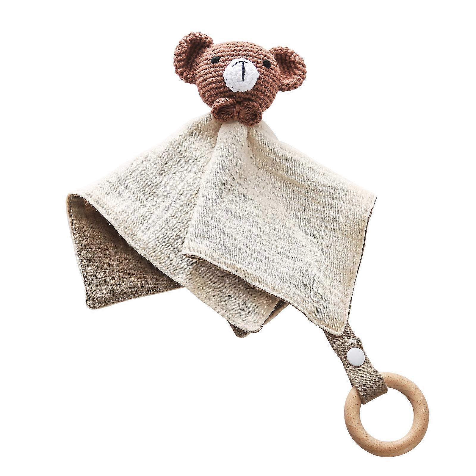 Cartoon Mood Soothing Towel for Baby Infants Sleep Assist Teething Bib Pacify Handkerchief Calming Towel for Newborns