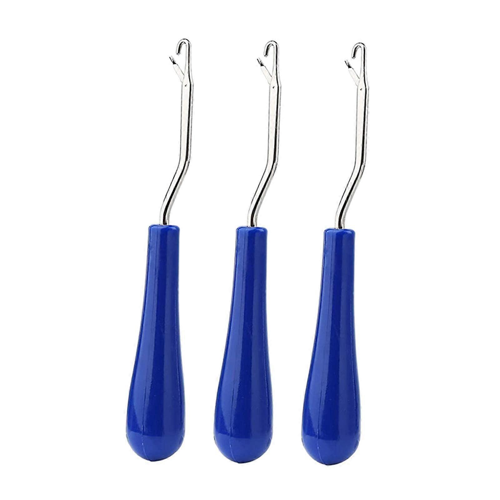 3X Bent Latch Hook Tool For Crochet Needle Hook Knitting Tool Rug Making And Art Crafts Accessories