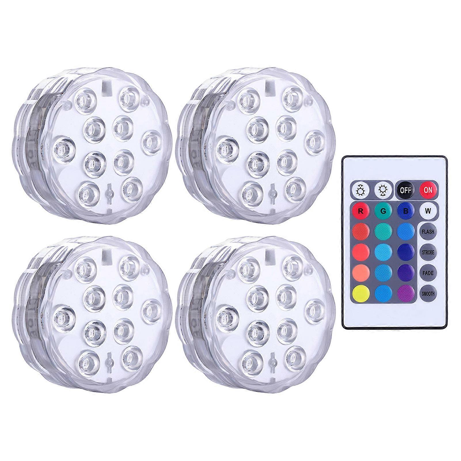 Colorful LED Pool Lights with Remote - Submersible Waterproof Lights for Above Ground & In-Ground Pools, Parties, and Bathrooms