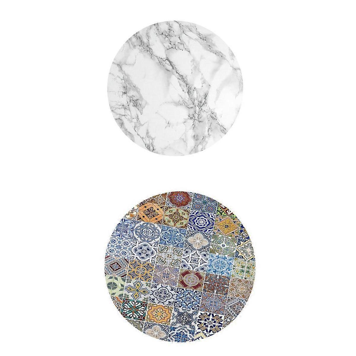 2pcs Tablecloth Round Table Cover Fabric Party Party