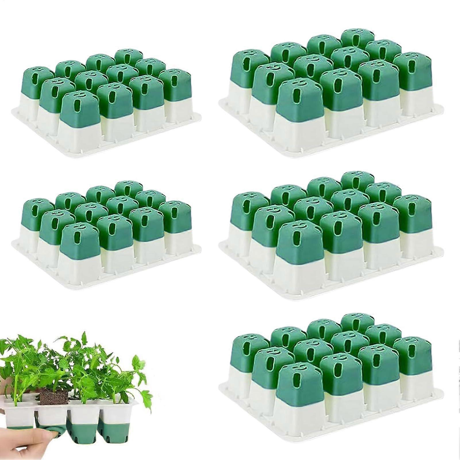 Seedling Starter Trays 5-Pack Silicone Propagator With Drainage Holes For Bonsai And Chili Seedlings