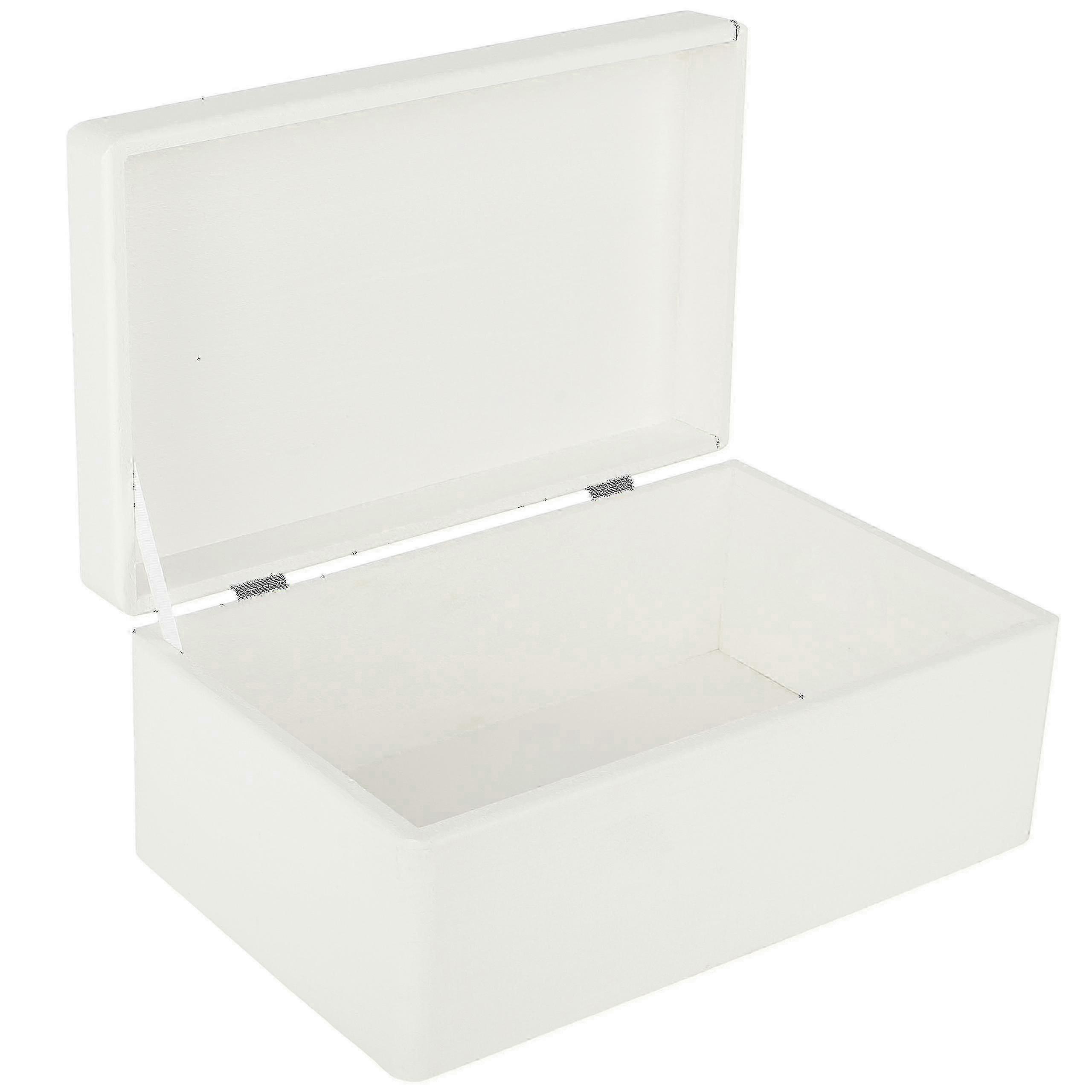 2025 Large White Wooden Box With Lid