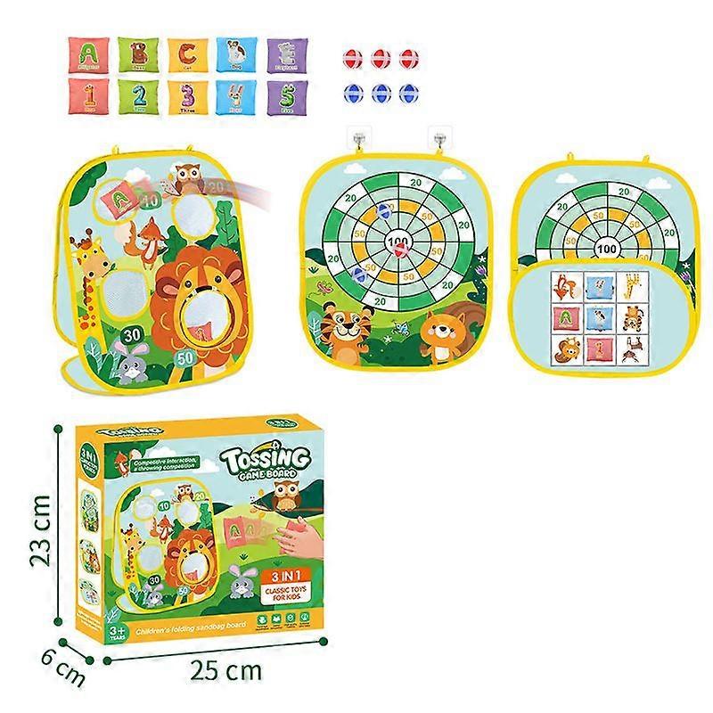 3 in 1 Bean Bag Toss Game for Kids Throw Target Toy Funny Shooting Ball Sport Game Indoor Outdoor Birthday Gift