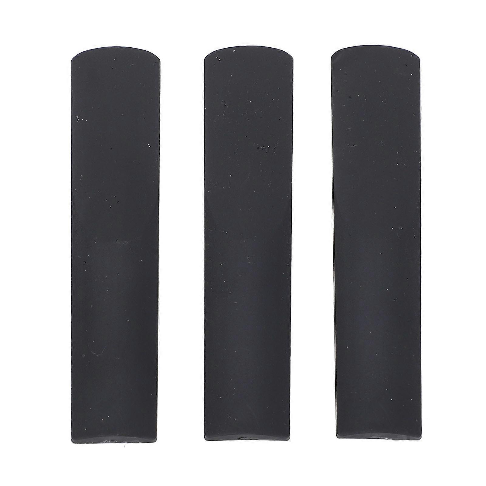 3PCS 次中音萨克斯管簧片树脂 2.5 强度黑色次中音萨克斯管吹嘴簧片练习