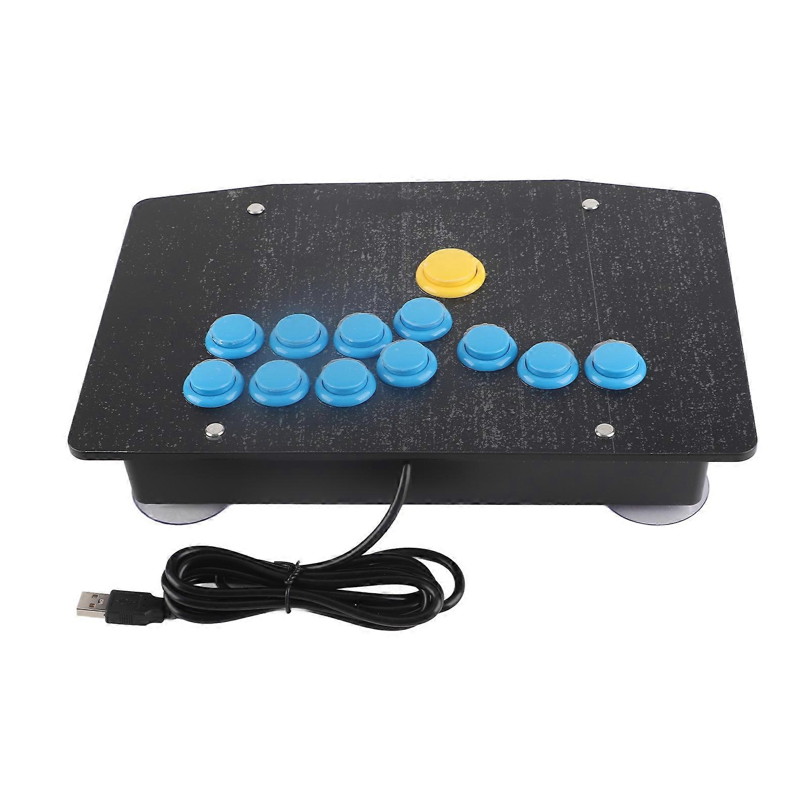 Arcade Controller 12-Key All Button Fight Stick with Turbo for PC, Console, and More