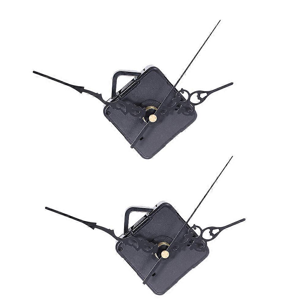 DIY Clock Accessories Plastic Movement for Clock Repairing 2Sets Black
