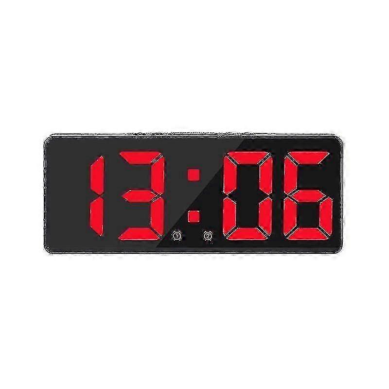 Orologio da parete digitale intelligente con controllo app, ora / data / sveglia, luminosità regolabile - rosso