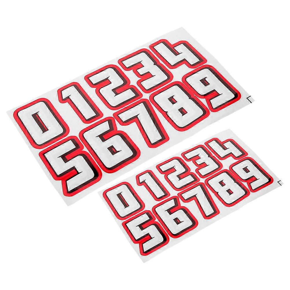 Reflective Number Stickers for Bicycle & Mountain Bike – Weather Resistant, Easy Application, 2 Sets (Small & Large Numbers)