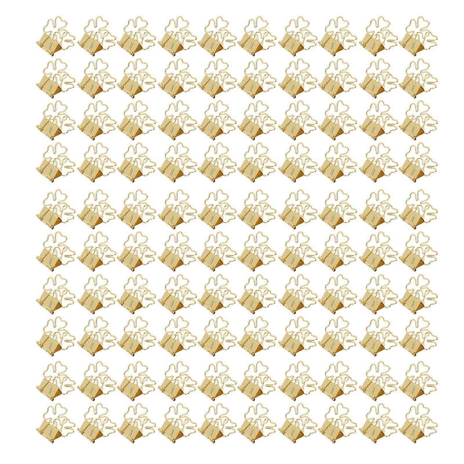 2025 Latest Model  100pcs Flower Shape Binder Clips Strong Clamping Force