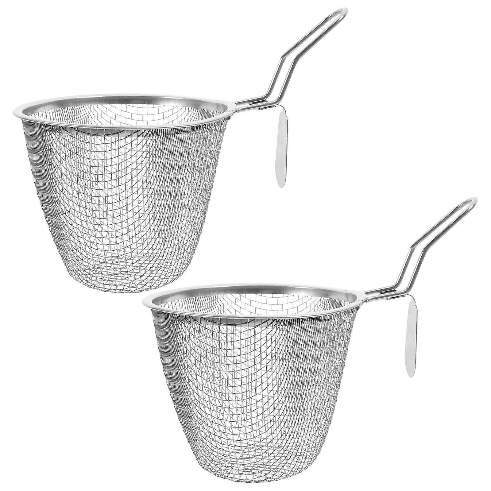 Multi-Use Kitchen Tool with Fine Mesh Basket for Noodles and Hot Pot Cooking