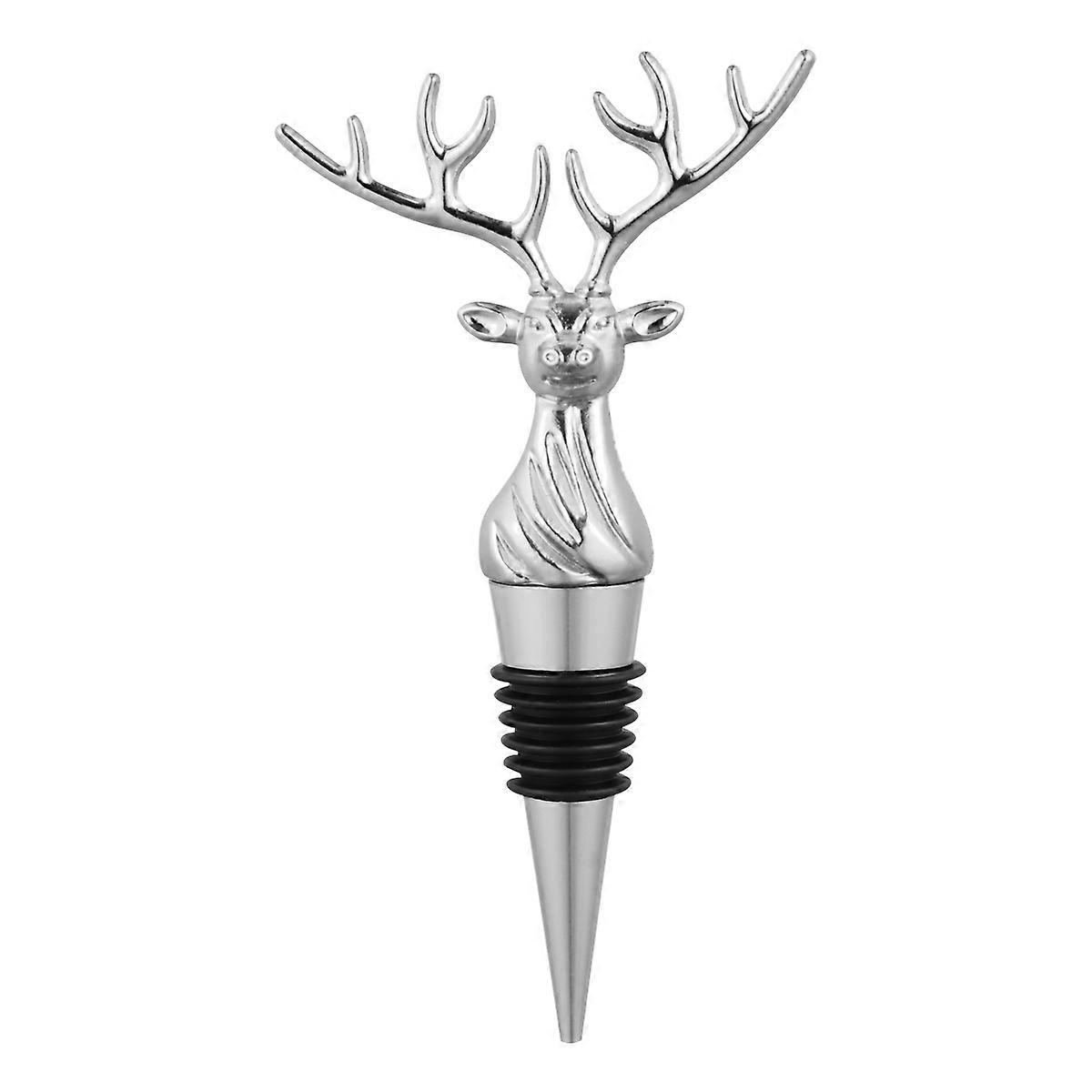 Alloy Elk Head Decorative Plug Festive Table Decoration Unique Resistant Design for Christmas Parties