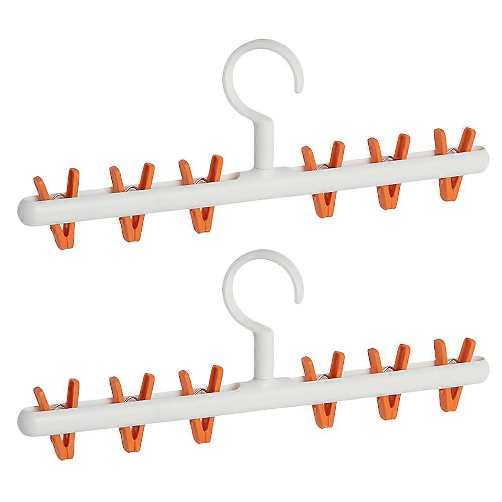 Multifunctional Clothes Hanger for Underwear Drying 2Pcs with Clips