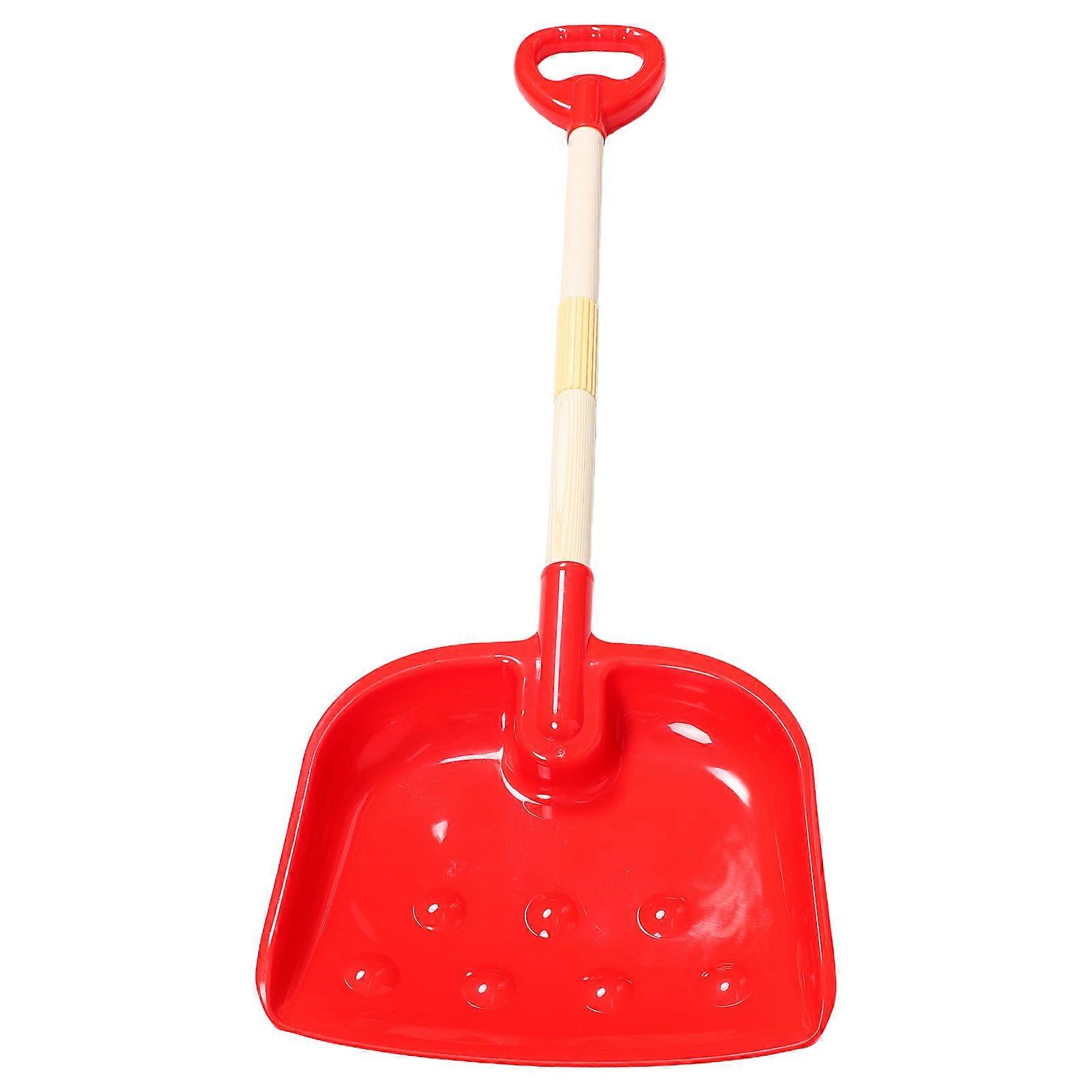 Small Snow Wooden Plastic D Handle Scoop For Kids Outdoor Winter Activities 1Set
