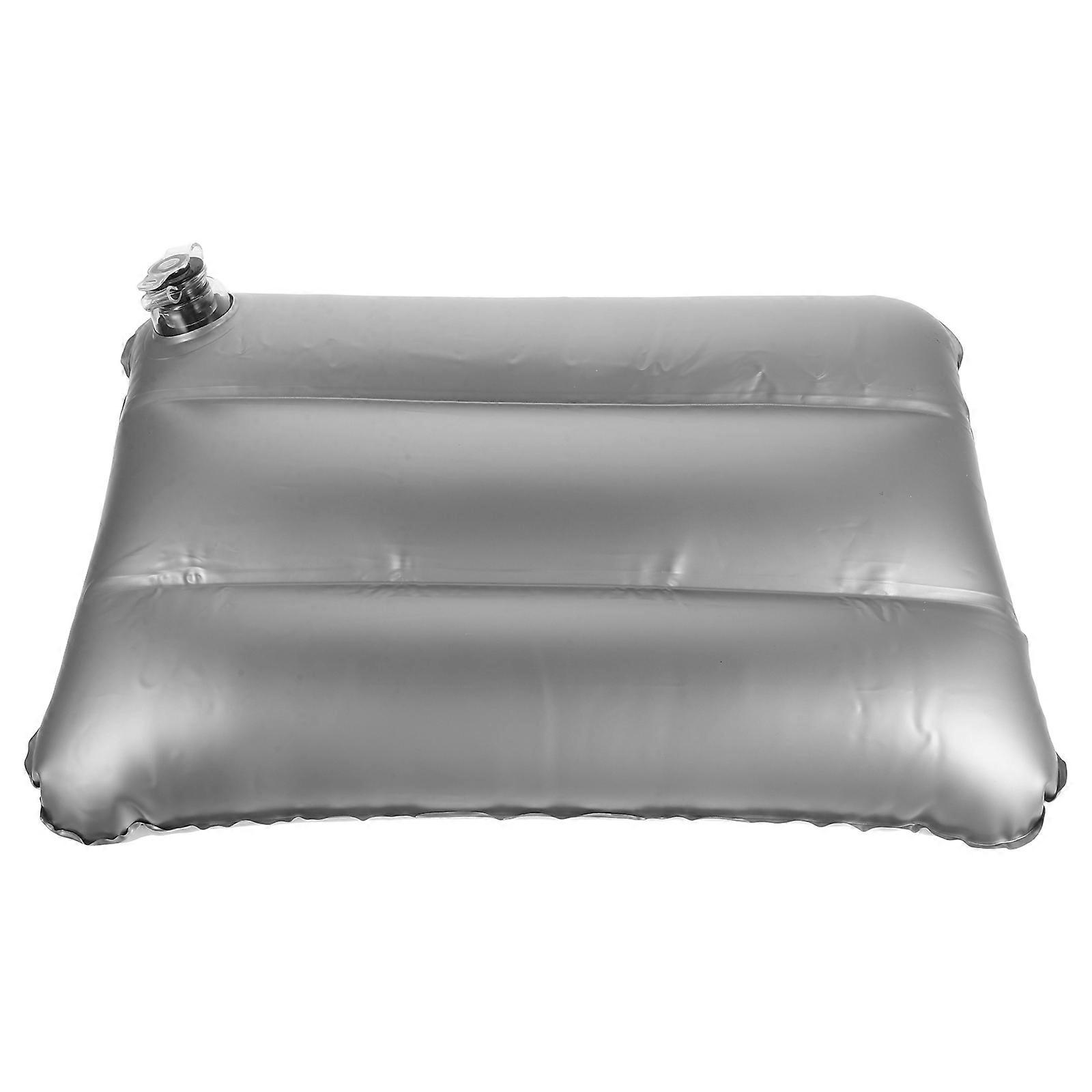 Cooling Travel Pillow Inflatable Pillow For Home Use Rectangular Shape 45.00X30.00X10.00Cm Silver 1Set