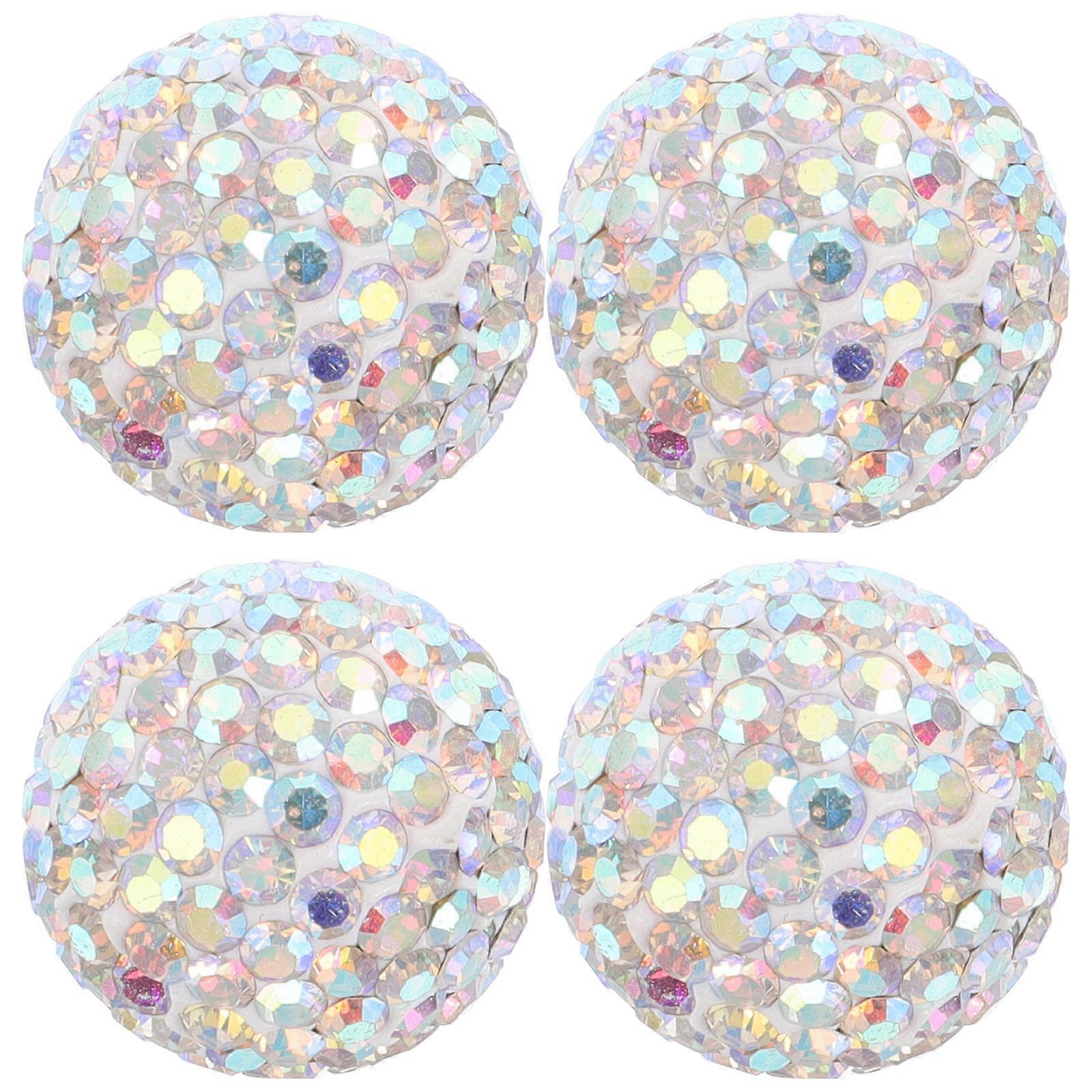Sparkly Crystal Tire Valve Caps Set of 4 Dustproof Car Valve Stem Covers with Easy Installation & Stylish Bling Design