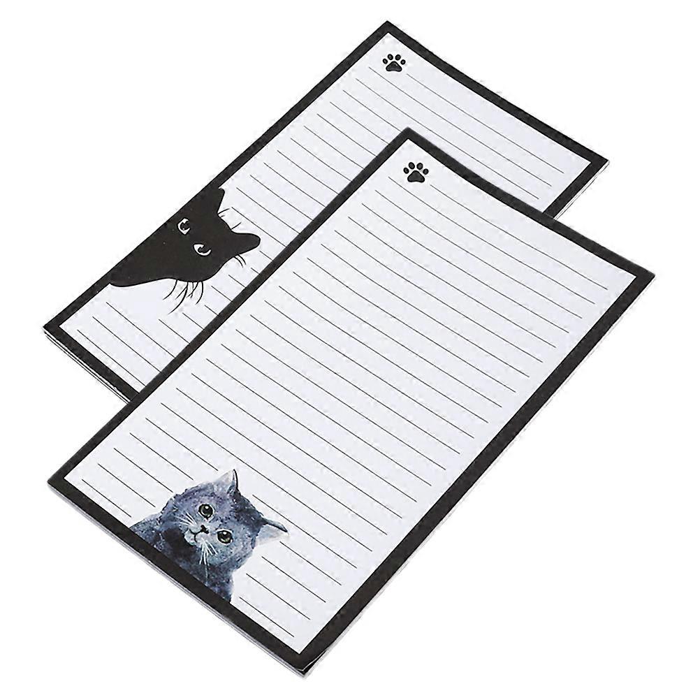 a polished and engaging product description based on your input:
**2pcs Cute Cat Note Stickers Tearable Memo Pads for Office, School &