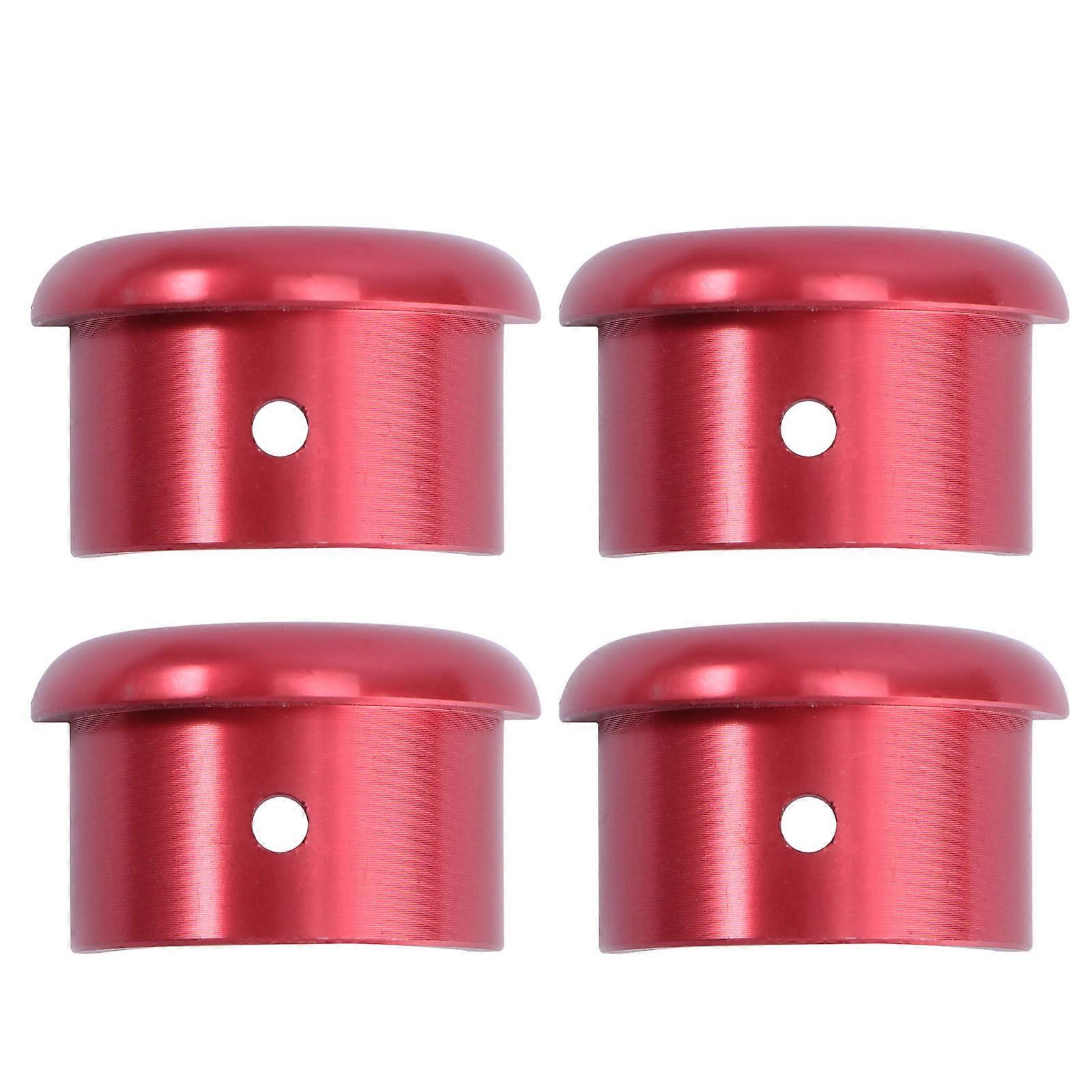 Cyclists Handlebar Adapter Bike Handlebar Shim Red 3.5X3.5X2.4CM Aluminum Alloy 4Set