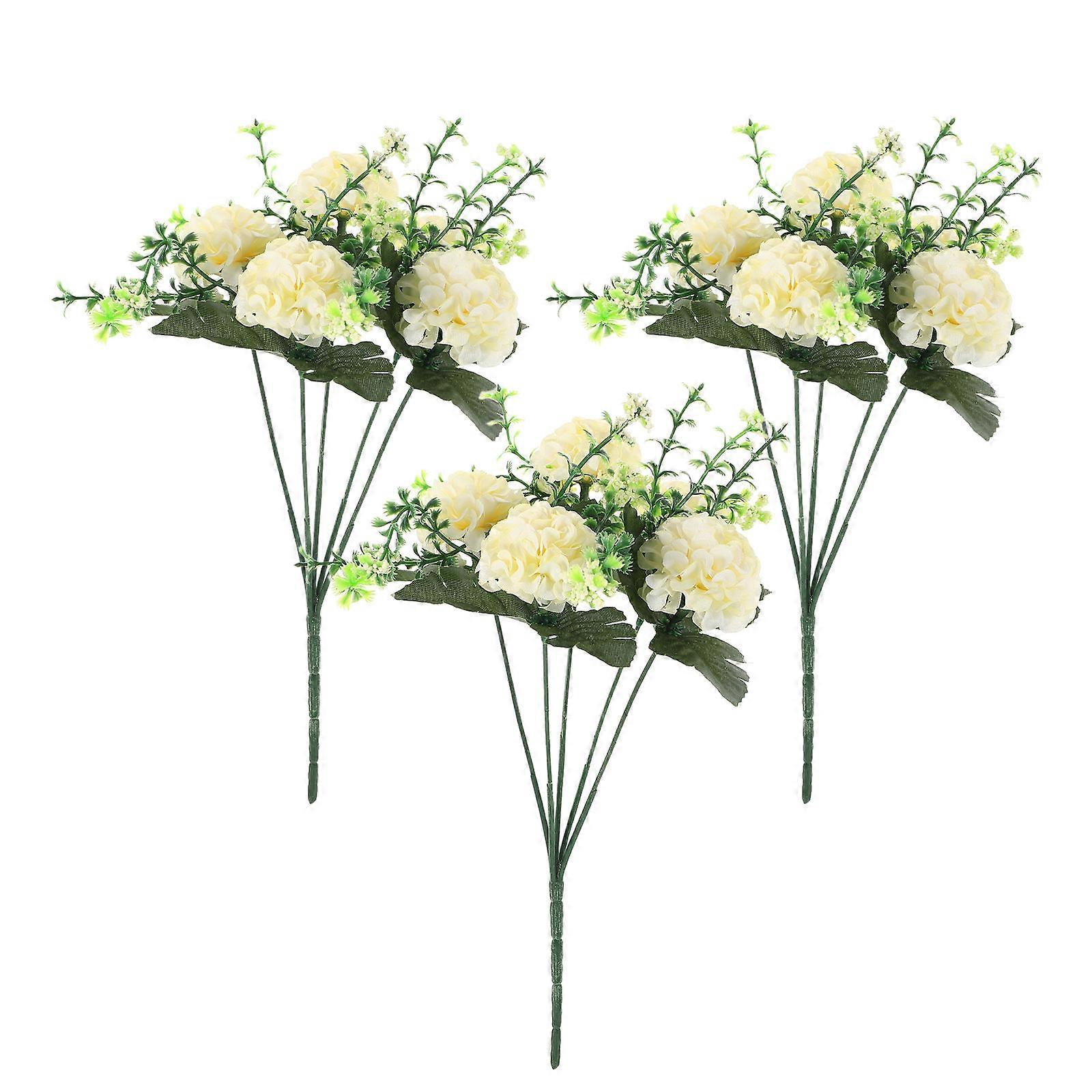 Here's a polished and professional product description for your artificial hydrangea bouquet:

 

**3PCS Artificial Hydrangea Flowers Bouquet – White