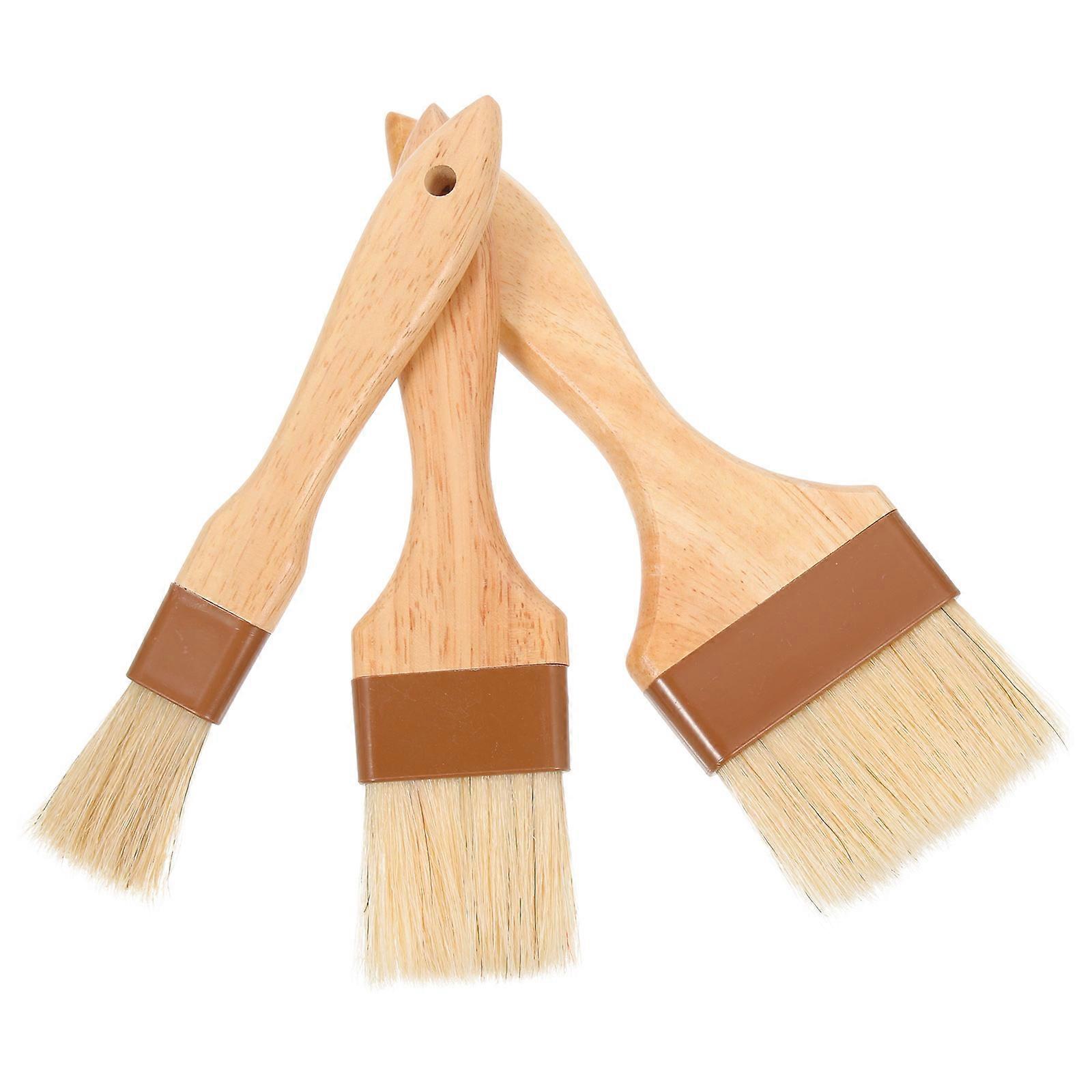 Grill Basting Brushes Basting Mop For Grilling Outdoor Enthusiasts Family Gatherings Wood 3Pcs