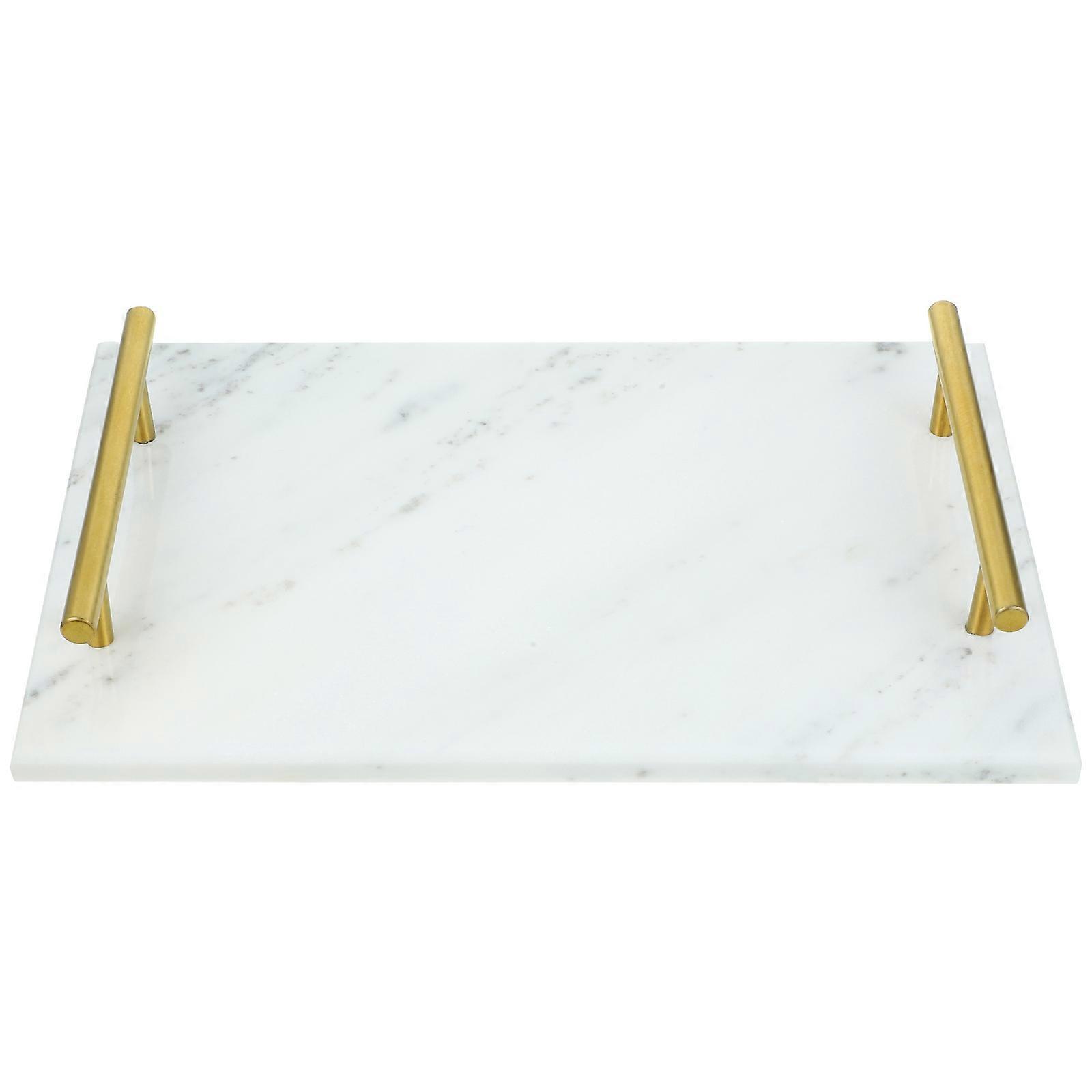 Serving Trays With Handles Marble Tray with Handle Luxury Design For Hotel Use 1Set