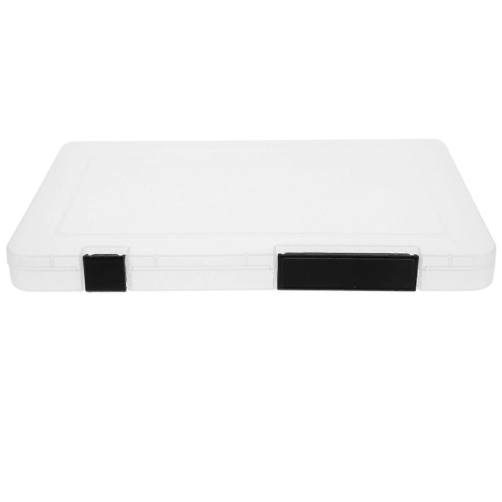 Paper Storage Bins Clear Plastic Storage Box A5 File Portable Project Case For Home Use Dust Protection 1Pack